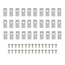 Lawnmower Blade with Screws, Robotic Lawnmower Replacement Robot Lawnmower Blade Set for Worx Landroid Scheppach Robomow Einhell Landxcape Lawnmower Robot, Stainless Steel (30 Pack - Silver)