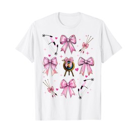 Archery Archer Bow and Arrow Girl Coquette Bow Pink Mom T-Shirt