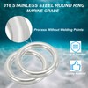 PATIKIL Metallringe 2 Zoll 316 Edelstahlringe Marinequalität Mehrzweck-O-Ringe Geschweißte Rundringe