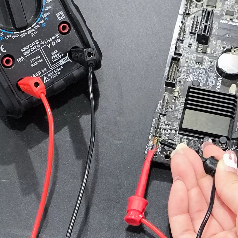 Peakelect Silicone Multimeter Test Leads Kit 25PCS with Replaceable Gold-Plated