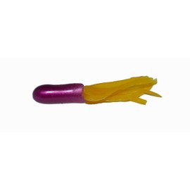Big Bite Baits 15CRTU30-100 Crappie Tube Purple/Yellow, 1.5"