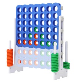 SDADI Jumbo 4 in a Row Game, 4-to-Score Giant Game Set with Adjustable Height (2.5-3.5 FT) for Kids & Adults, Indoor/Outdoor Connect Game with Quick-Release Slider, Perfect for Family and Party Games