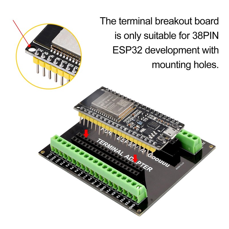 diymore ESP32 Breakout Board 1 into 2 for 38 Pin