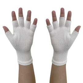 Edenswear Zinc-Infused Fingerless Gloves for Women and Men with Eczema - Wet Wrap Therapy (XL)