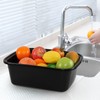Haodehen 4-Pack Rectangle Wash Basins, 12 Quart Plastic Dish Pans,