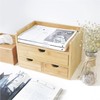 MAGIC BAMBOO 3 Drawer Bamboo Desk Organizer with Shelf –