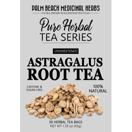 Astragalus Root Tea - Pure Herbal Tea Series by Palm Beach Herbal Tea Company (30 Tea Bags) 100% Natural