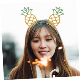 STOBOK Beach Headband for Women Creative Pineapple Festival Hair Accessory for Tropical Parties Bright Lightweight Decorative Style