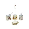 5 Piece Bathroom Set Including Toothbrush Holder - Soap Tray