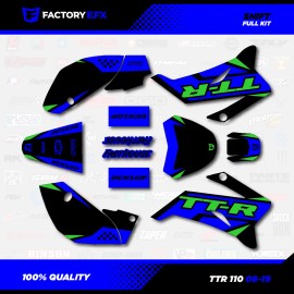 Factory EFX Blue & Green Shift Racing Graphics Kit fits 08-25 YAMAHA TTR110 TTR 110 decal