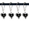Halloween Shower Curtain Hooks, 12Pcs Heart Cross Decorative Shower Rings