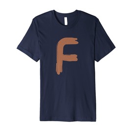 Creative Bold Leather Letter F - Design - Alphabet - Marker Premium T-Shirt