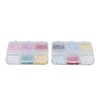 2 Boxes 12 Grids 3D Flower Nail Charms Resin DIY