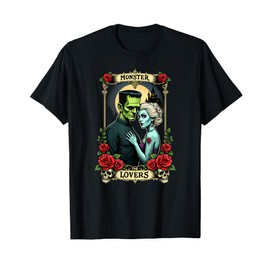 Tarot Card Frankenstein and Bride The Lovers T-Shirt