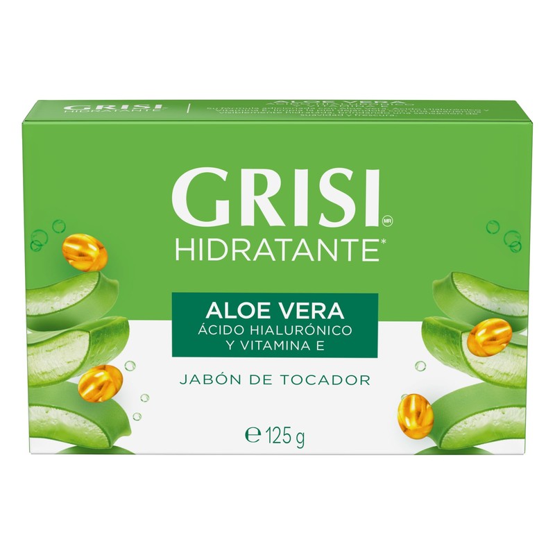 Grisi, Jabón en Barra Aloe Vera con Ácido Hialurónico y