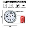 WANGIRO 8 Inch Silver Wall Clock Silent Movement 8 Inch