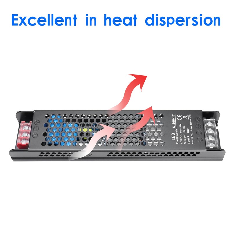 12V 33A 400W Universal Regulated Switching Power Supply, 100-250V AC