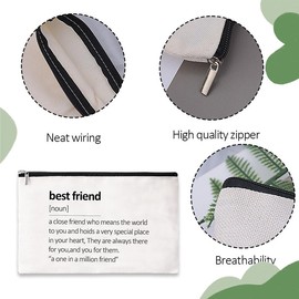 Travel Makeup Bag for Best Friend Birthday Friendship Gifts for Friends Women Cosmetic Bag for Women Small Makeup Bags Gift for Friend Thank You Christmas Gifts for Bestie Best Friend Women