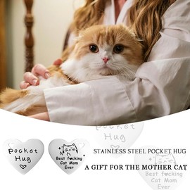 Cat Mom Lover Gifts for Women Cat Mom Cat Keychain Gifts for Cat Mom Birthday Gifts for Wife Sister Cat Lover Pocket Hug Gifts for Cat Mommy Owner Gifts for Women Cat Mom Friendship Gifts for Friend