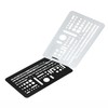 Radite LDTI-TEP-15 Letter Eraser Template TECHNICAL ERASER PLATE WHITE