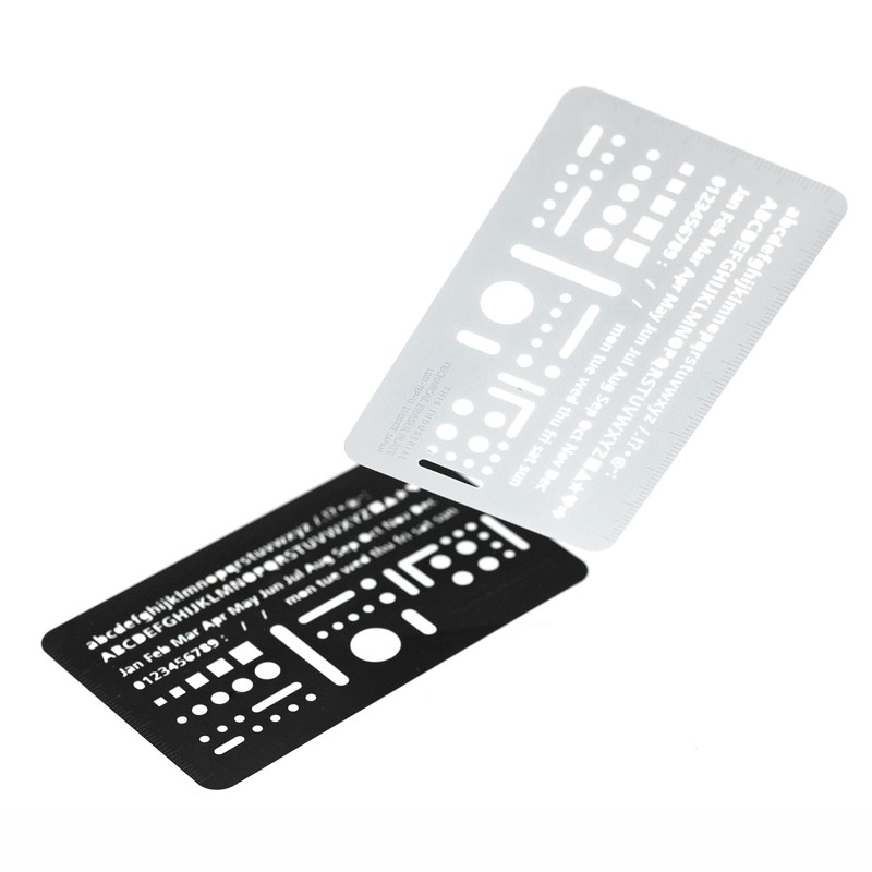 Radite LDTI-TEP-15 Letter Eraser Template TECHNICAL ERASER PLATE WHITE
