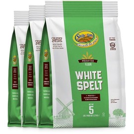 Shibolim White Spelt Flour, 5lb (3 Pack) | Triple Sifted Flour | 100% Whole Grain | Certified Kosher