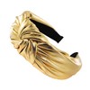 axy Wide Headband with Knot Metallic Colour – Women's Headband