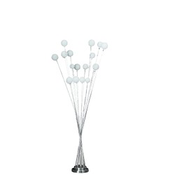 ORE International 61.5" in 16-Light Acrylic Globe Aluminun Led Chrysanthe Silver Chrome Metal Floor Lamp
