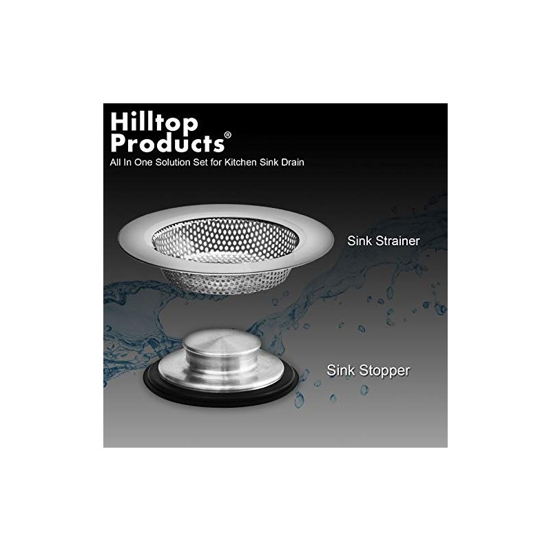 2PCS - Kitchen Sink Drain Strainer and Anti-Clogging Stopper Drainer