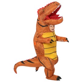 JYZCOS Inflatable Dinosaur Costume Kid Size (Brown, 5 to 7 Years)