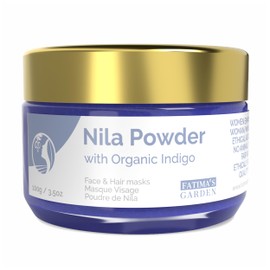 Fatima's Garden Pure Nila Indigo Powder 100 g - Natural Moroccan Face & Hair Care Powder for Exfoliating and Care
