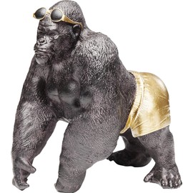Kare Design Decorative Object Monkey Beach 20 cm Handmade Gorilla Plastic Monkey with Sunglasses Monkey Sculpture as Accessory Various Designs Available (H/W/D) 20 x 20 x 14 cm