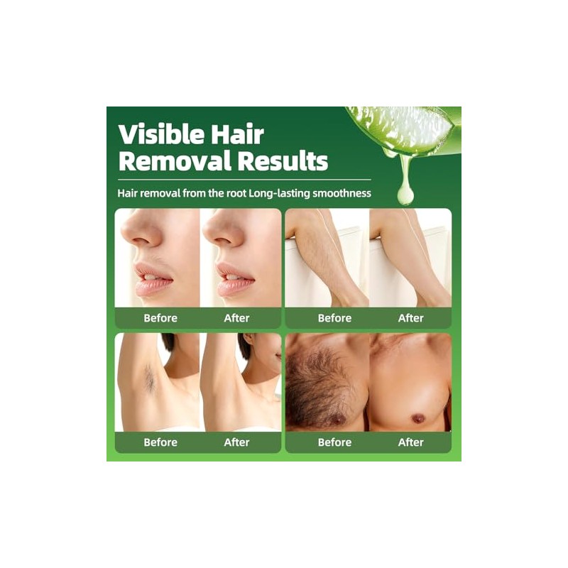 100 PCS Wax Strips Hair Removal Kit for Face &