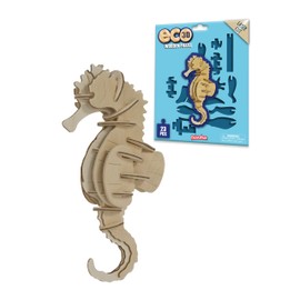 Eco 3D Wooden Puzzle Seahorse from Deluxebase. Animal Themed DIY 3D Puzzle Craft Kit. FSC Sustainable Wood Ocean Animal Toys. Perfect Model Building Kits for Educational Toys and Kids Party Favors