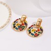 UPOWKA Multicolor Crystal Chunky Dangle Door Knocker Earrings,Statement Fashion Jewelry