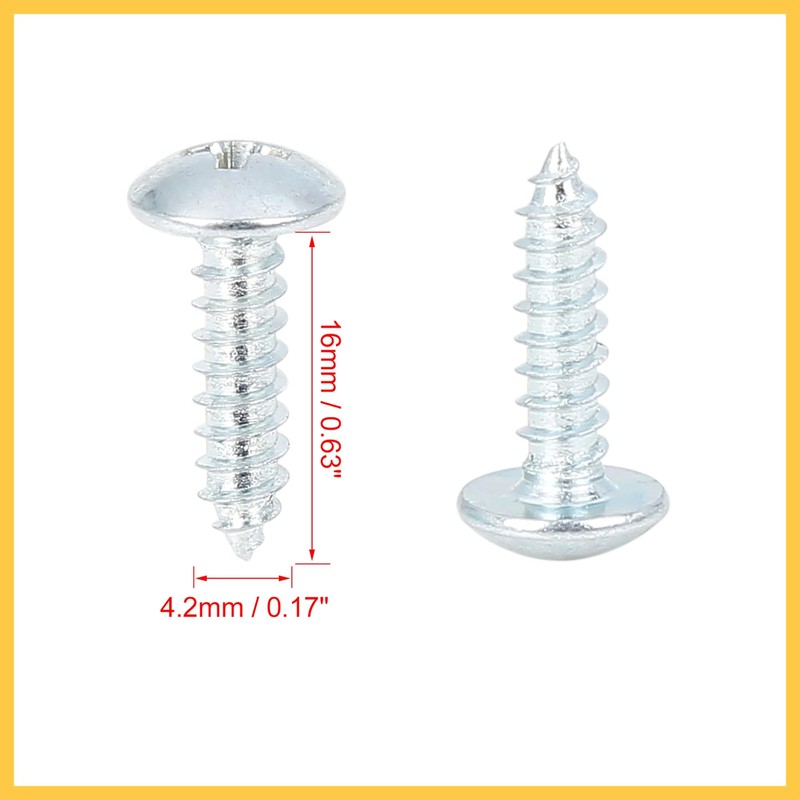 REPAIROCK 20 Sets 4.2x16mm U Clip Screw Assortment Car Clips