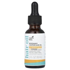 artnaturals | Aceite capilar con Romero y Ricino | 30 ml (1 oz. líq.) | Fortalece, Nutre y estimula el crecimiento del cabello | Sin parabenos, Vegano