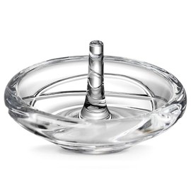 Lenox Porta Anillos Adorn de Cristal, Diseño de Cintas Entrelazadas, 9 x 5 cm, Ideal como Regalo