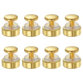 PATIKIL M4x0.7 Standoff Screws with Spacers, 8 Pack Wall Mounting Hardware Thumb Screw Fasteners for Acrylic Glass Signs Mirrors, Gold 12mm
