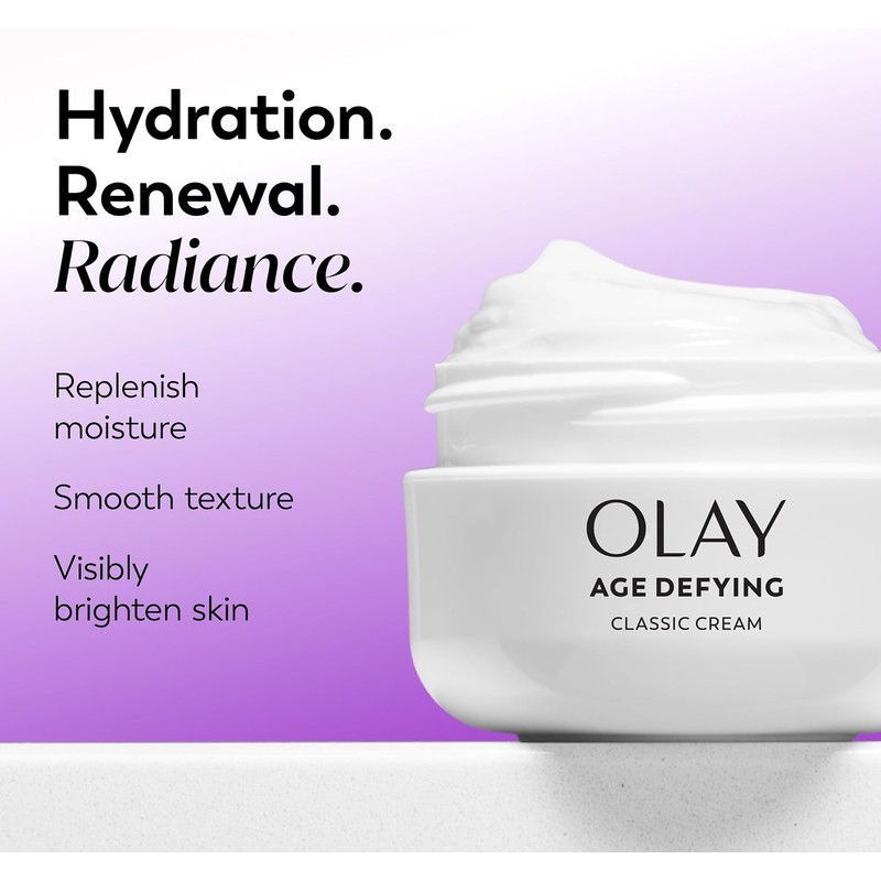 Olay Age Defying Classic Daily Renewal Cream, Face Moisturizer 2.