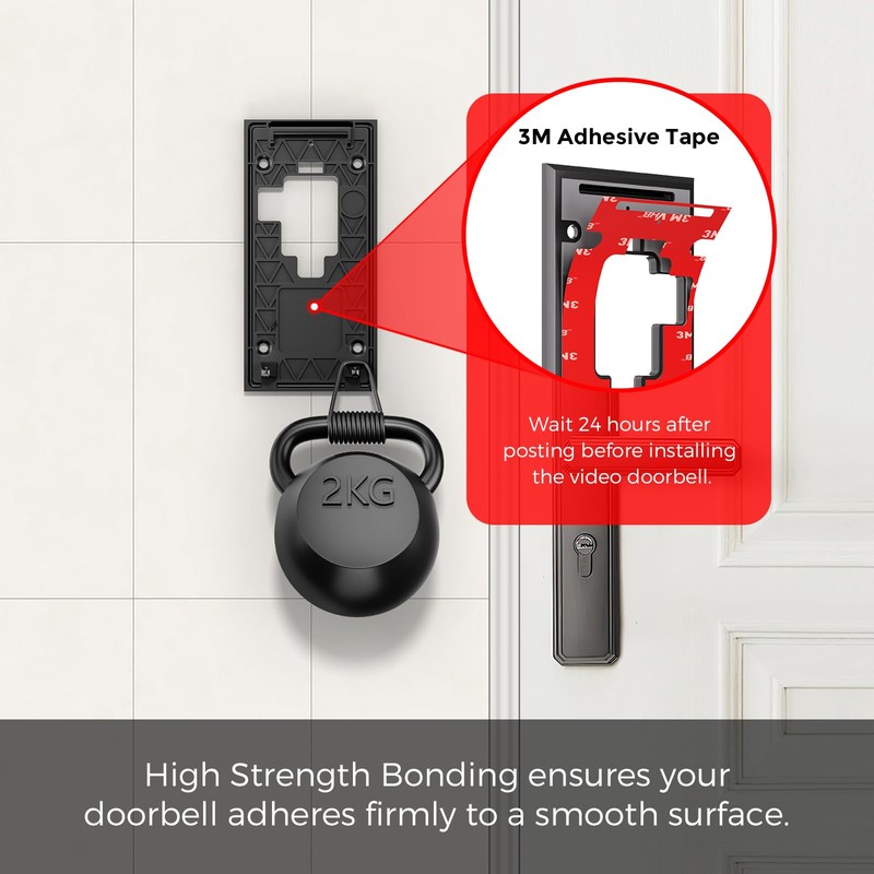 No Drill Ring Doorbell Mount for Ring Battery Doorbell (2020
