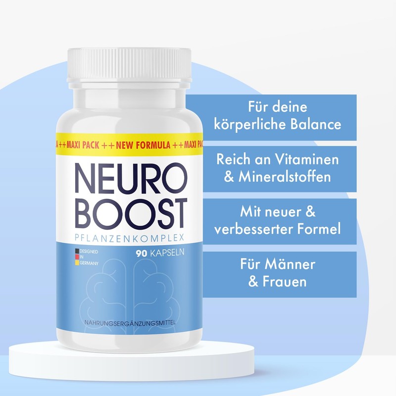Neuro Boost Kapseln | Pflanzen-Komplex | Für Männer und Frauen