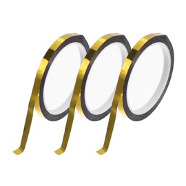 HEROFFIX Pinstripe Tape 164.04ft x 0.31" Car Stripes Pinstripe Decals for Car, Motorcycle and Boat, Racing Stripes DIY Stickers Mirror Gold 3 Pcs