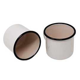 Madacha 2 Metal Enamel Mugs 250 ml Pale Pink