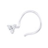0.03 Carat 3-Stone Diamond Nose Pin Stud in 14K White
