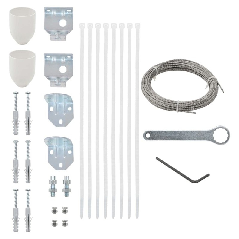 vidaXL 29-Piece Balcony Screen Accessory Set - Durable and Easy