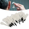 20pcs White Handle Black Hair Sound Aid Cleaning Brush Professional