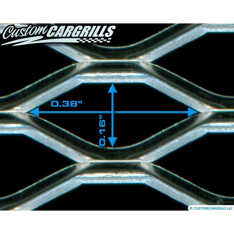 CCG 12"x48" Small Diamond Grill Mesh Sheet - Silver