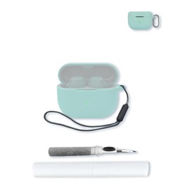 Case for Jabra Elite 8 Active-Sports Wireless Bluetooth Earbuds,Soft Protective,Shockproof,BOVUGAC Silicone Case Cover with Keychain & Cleaning Kit & Lanyard-Fluorescent Green