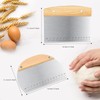 Generic Dough Scraper Cutter, 2Pcs Pizza Cutter, Stainless Steel Dough